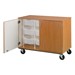 Counter-Height Mobile Tray Storage Cabinet w/ Lockable Doors - 9 Trays